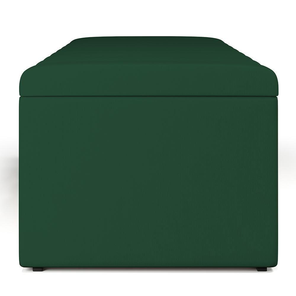 Calçadeira Recamier Baú Casal Queen 160X50 Cm Verde Musgo - 2