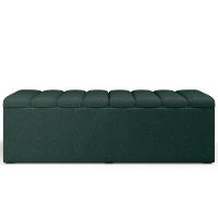 Calçadeira Recamier Baú Casal Queen 160X50 Cm Verde Musgo - 6