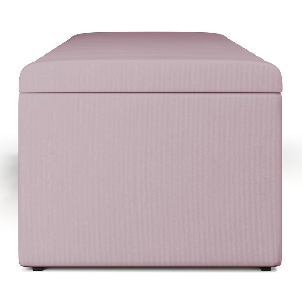 Calçadeira Recamier Baú Casal Queen 160X50 Cm Rosê - 2