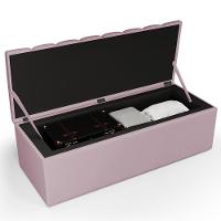 Calçadeira Recamier Baú Casal Queen 160X50 Cm Rosê - 3