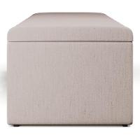 Calçadeira Recamier Baú Casal Queen 160X50 Cm Linho Cru - 2