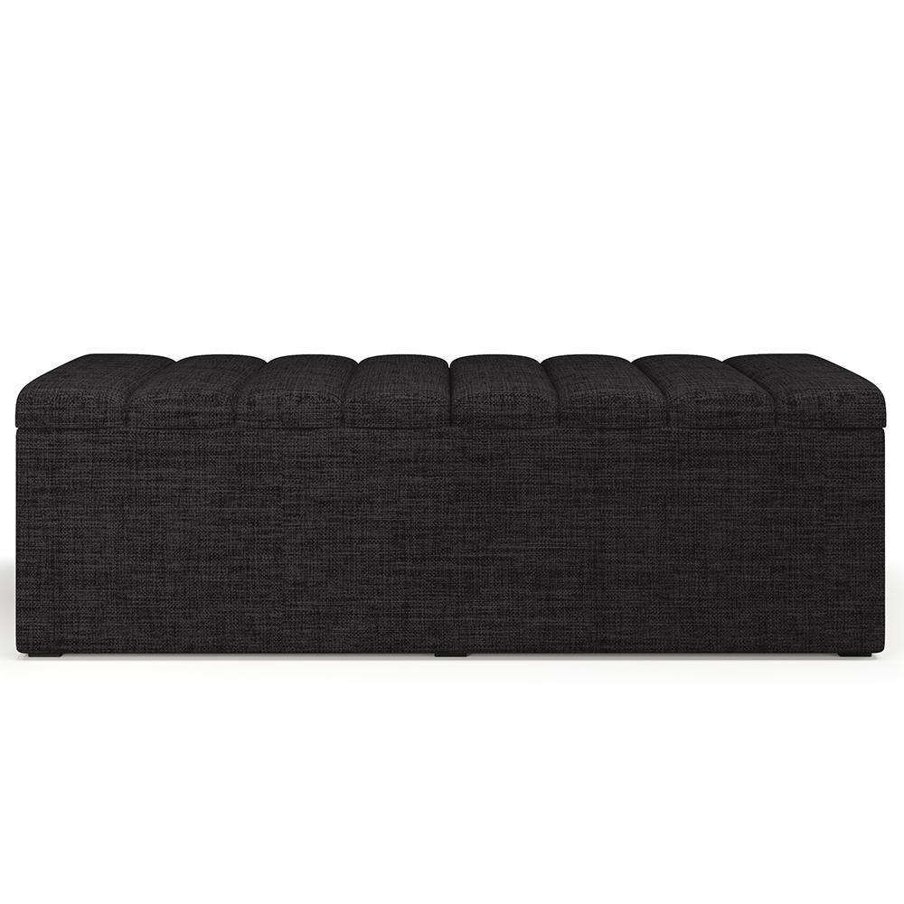 Calçadeira Recamier Baú Casal Queen 160X50 Cm Linho Chumbo - 6