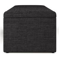 Calçadeira Recamier Baú Casal Queen 160X50 Cm Linho Chumbo - 2