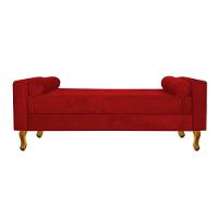 Recamier Félix Queen Size 160Cm Suede Vermelho - 5