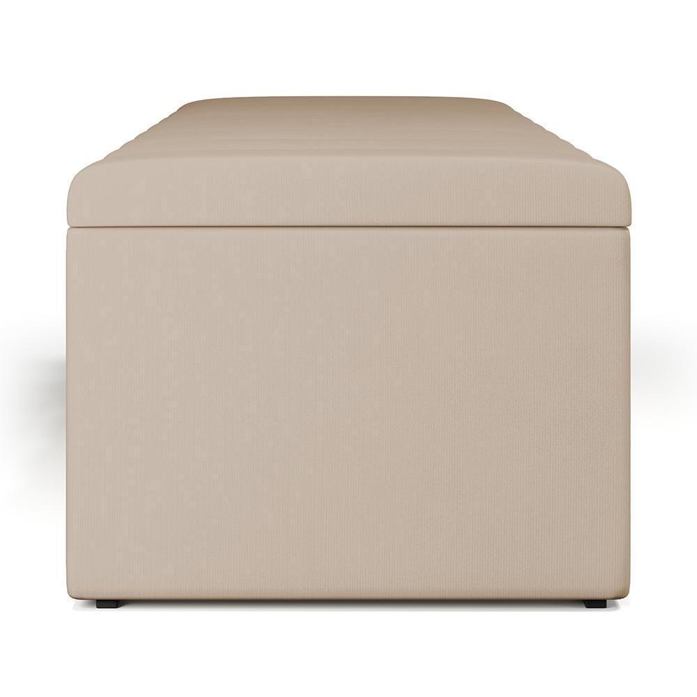 Calçadeira Recamier Baú Casal Queen 160X50 Cm Bege - 2