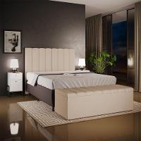 Calçadeira Recamier Baú Casal Queen 160X50 Cm Bege - 7