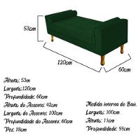 Recamier Félix Solteiro 120Cm Suede Verde - 3