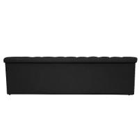 Calçadeira Baú Mel 160Cm Queen Size Com Capitonê Suede Preto - 3