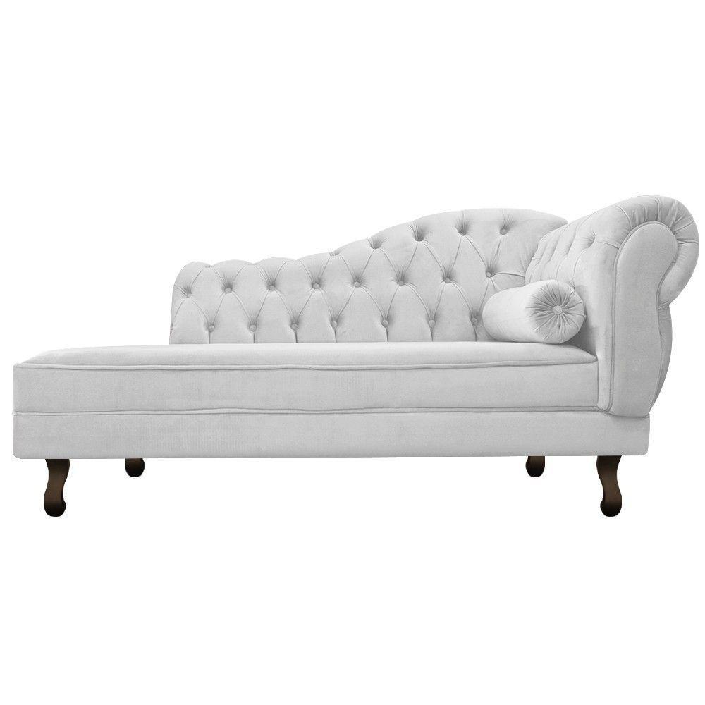 Recamier Diana 140cm Lado Esquerdo Suede Branco - 5