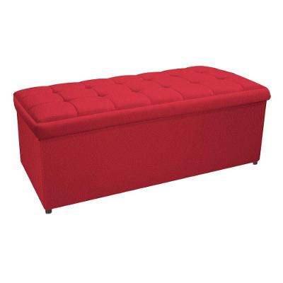 Calçadeira Copenhague 160 Cm Queen Size Suede Vermelho