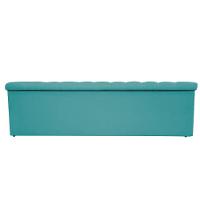 Calçadeira Baú Mel 195 Cm King Size Suede Azul Turquesa - 2