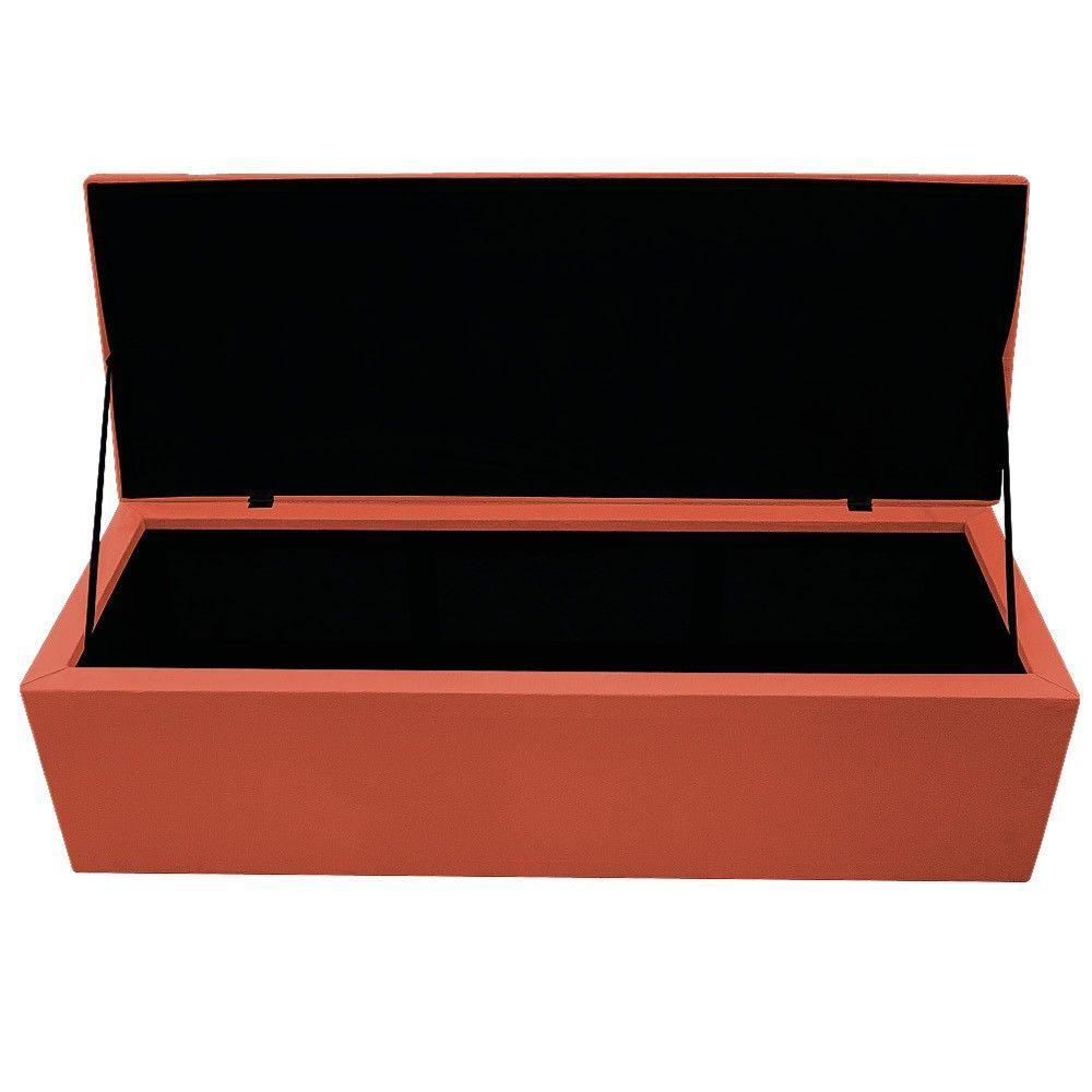 Calçadeira Baú Mel 160 Cm Queen Size Com Capitonê Terracota - 6
