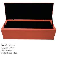 Calçadeira Baú Mel 160 Cm Queen Size Com Capitonê Terracota - 5