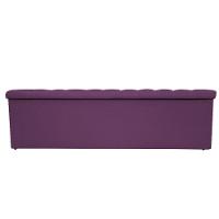 Calçadeira Baú Mel 195 Cm King Size Com Capitonê Suede Roxo - 3
