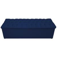 Calçadeira Baú Mel 195Cm King Size Com Capitonê Azul Marinho - 5