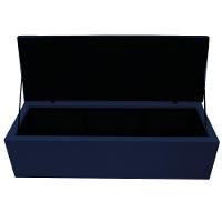 Calçadeira Baú Mel 195Cm King Size Com Capitonê Azul Marinho - 6