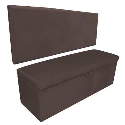 Kit Calçadeira e Painel Clean 140 Cm Suede D´rossi Marrom