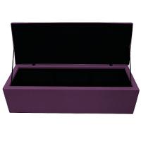 Calçadeira Baú Mel 160 Cm Queen Size Com Capitonê Suede Roxo - 6