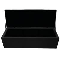Calçadeira Baú Mel 195 Cm King Size Com Capitonê Suede Preto - 6
