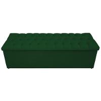 Calçadeira Baú Mel 140 Cm Casal Com Capitonê Suede Verde