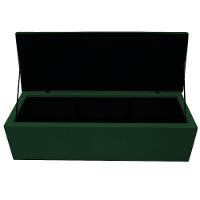 Calçadeira Baú Mel 140 Cm Casal Com Capitonê Suede Verde - 6