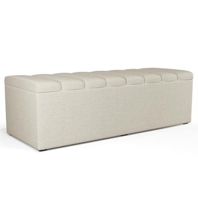 Calçadeira Recamier Baú Dália 140X50cm W01 Champagne