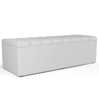 Calçadeira Recamier Baú Dália 140X50cm W01 Branco
