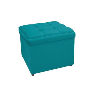 Calçadeira Copenhague 100cm Solteiro Suede Azul Turquesa