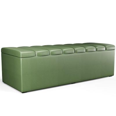 Calçadeira Recamier Baú Dália 140X50cm W01 Verde Musgo