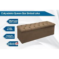 Recamier de Quarto Queen Size Lotus Suede Marrom Simbal - 2