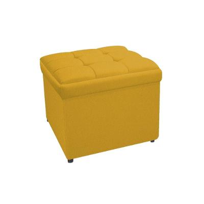 Calçadeira Copenhague 100cm Solteiro Suede Amarelo