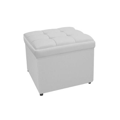 Calçadeira Copenhague 100cm Solteiro Suede Branco