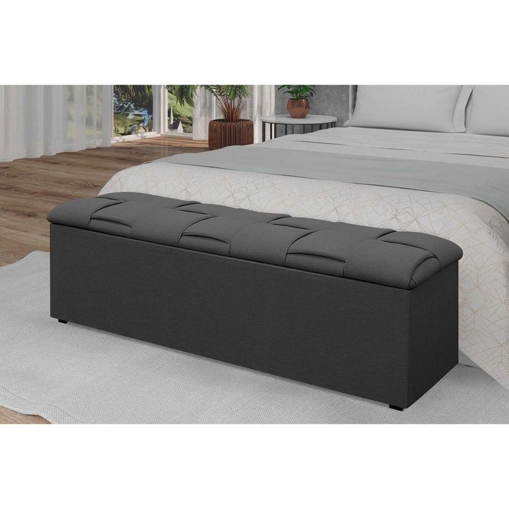 Recamier Calçadeira Calçadeira Ravena Casal 140 Casal - Cor Chumbo - Simbal - 1