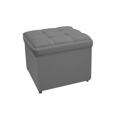 Calçadeira Copenhague 100cm Solteiro Corano Cinza Adj Decor