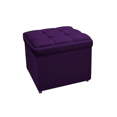 Calçadeira Copenhague 100cm Solteiro Suede Roxo