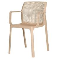 Kit 4 Cadeiras Com Braços Empilhavel Inmetro Sardenha Vega Fratini Polipropileno Fendi - 2