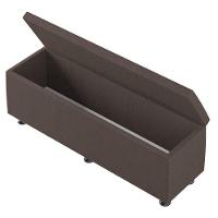 Baú Sapateira Estofada Casal 140 Cm Júpiter Corino Skybox Marrom - 2