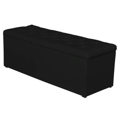 Calçadeira Baú 160cm Paris Corino Preto