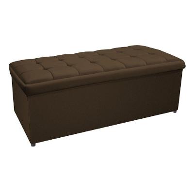 Calçadeira Copenhague 195cm King Size Suede Marrom