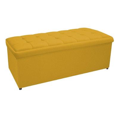 Calçadeira Copenhague 195 Cm King Size Suede Amarelo
