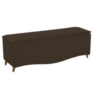 Calçadeira Yasmim 195cm King Size Corano Marrom