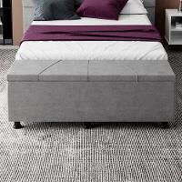 Baú Sapateira Estofada Casal 140 Cm Júpiter Veludo Skybox Cinza