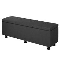 Baú Sapateira Estofada Casal Queen Size 160 Cm Venus Veludo Skybox Preto - 6