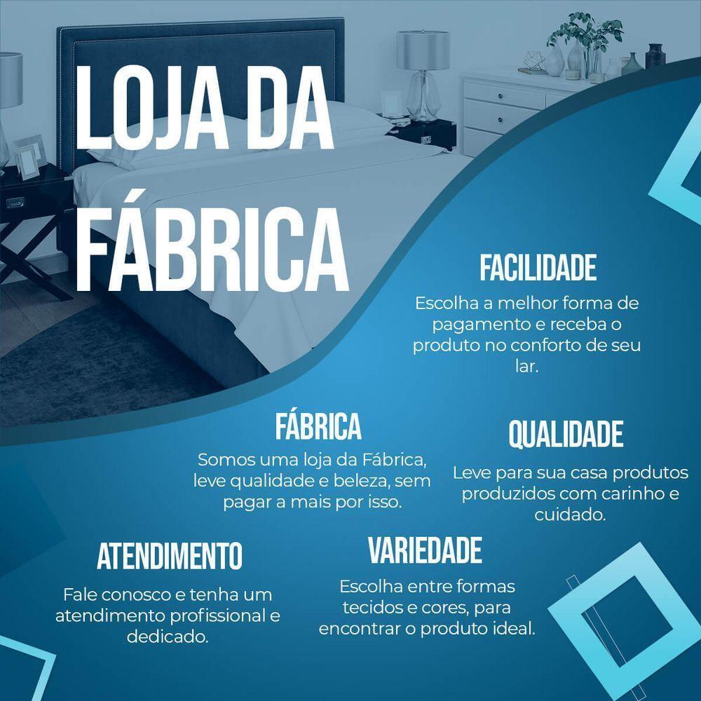 Baú Sapateira Estofada Casal 140 Cm Terra Linho Skybox Marrom - 3