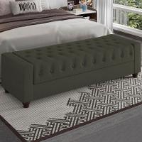 Recamier Calçadeira Bau 140 Cm Pes Mdf Parri Linho Sl 74 Peer Sl 74 - 5