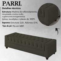 Recamier Calçadeira Bau 140 Cm Pes Mdf Parri Linho Sl 74 Peer Sl 74 - 6
