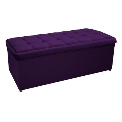 Calçadeira Copenhague 195cm King Size Suede Roxo Adj Decor