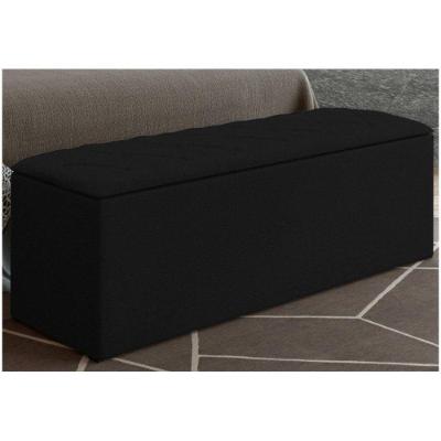Calçadeira Baú 160cm Paris Amassado Preto