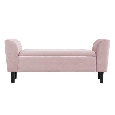 Recamier Bau Malibu 1,40m Suede Rosa Bebe - Inova Decor