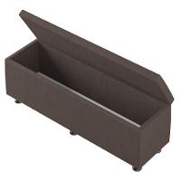 Baú Sapateira Estofada Casal 140 Cm Terra Corino Skybox Marrom - 5